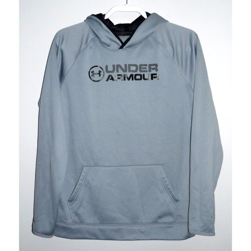 UNDER ARMOUR ColdGear Loose gray lightweight hoodie fleece lined YOUTH XL